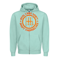Seafoam real cars dont shift themselves Zipper Hoodie - artisFamous