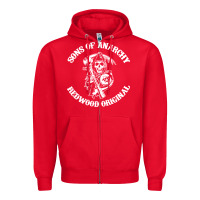 Red sons of anarchy Zipper Hoodie - artisFamous