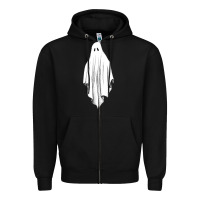 Black sheet ghost Zipper Hoodie - artisFamous