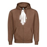 Chestnut sheet ghost Zipper Hoodie - artisFamous