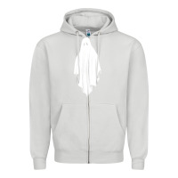 Dove Grey sheet ghost Zipper Hoodie - artisFamous