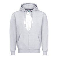Heather Grey sheet ghost Zipper Hoodie - artisFamous