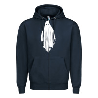 Navy sheet ghost Zipper Hoodie - artisFamous