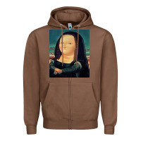 Chestnut fernando botero mona lisa Zipper Hoodie - artisFamous