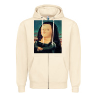 Sandshell fernando botero mona lisa Zipper Hoodie - artisFamous
