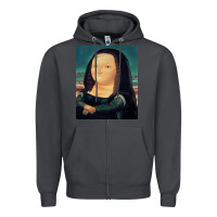 Smoke fernando botero mona lisa Zipper Hoodie - artisFamous