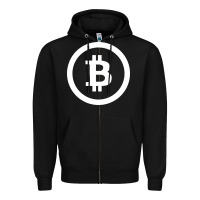 Black bitcoin Zipper Hoodie - artisFamous