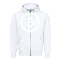 White bitcoin Zipper Hoodie - artisFamous