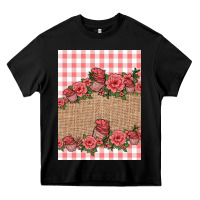 Black valentines day burlap background Heavy Core Tee - Jasminsmagicworld