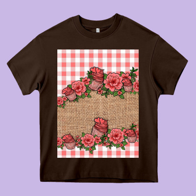 Valentines Day Burlap Background Heavy Core Tee Designed By Jasminsmagicworld