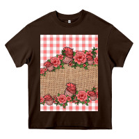 Chocolate Brown valentines day burlap background Heavy Core Tee - Jasminsmagicworld