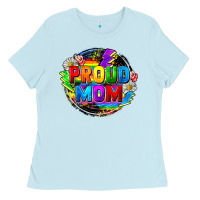 Baby Blue Proud mom LGBTQ+ Mother's Day Ladies Tee - FaDigitalArtStudio