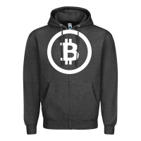Charcoal Heather bitcoin Zipper Hoodie - artisFamous