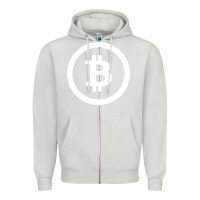 Dove Grey bitcoin Zipper Hoodie - artisFamous