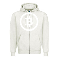 Oatmeal Heather bitcoin Zipper Hoodie - artisFamous