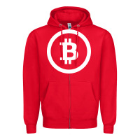 Red bitcoin Zipper Hoodie - artisFamous