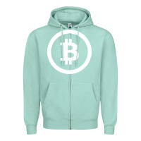 Seafoam bitcoin Zipper Hoodie - artisFamous