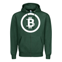 Sports Green bitcoin Zipper Hoodie - artisFamous