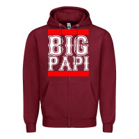 Burgundy big papi Zipper Hoodie - artisFamous