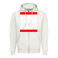 Oatmeal Heather big papi Zipper Hoodie - artisFamous