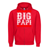 Red big papi Zipper Hoodie - artisFamous