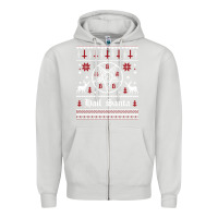 Dove Grey hail santa ugly christmas sweater   sweatshirt Zipper Hoodie - artisFamous