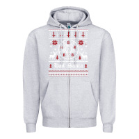Heather Grey hail santa ugly christmas sweater   sweatshirt Zipper Hoodie - artisFamous