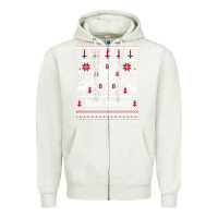 Oatmeal Heather hail santa ugly christmas sweater   sweatshirt Zipper Hoodie - artisFamous