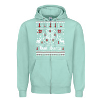 Seafoam hail santa ugly christmas sweater   sweatshirt Zipper Hoodie - artisFamous