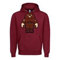 Burgundy juggernaut chibi Zipper Hoodie - artisFamous