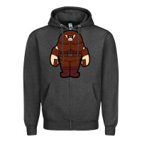 Charcoal Heather juggernaut chibi Zipper Hoodie - artisFamous