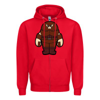 Red juggernaut chibi Zipper Hoodie - artisFamous