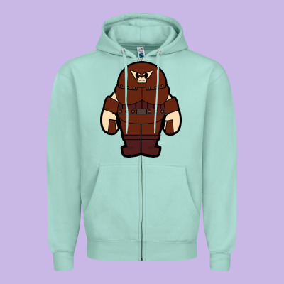 Juggernaut Chibi Zipper Hoodie Designed By Artisfamous