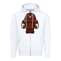 White juggernaut chibi Zipper Hoodie - artisFamous