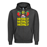 Charcoal Heather mr krabs love money Zipper Hoodie - artisFamous