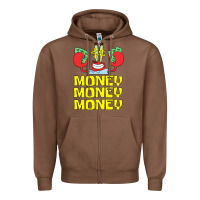 Chestnut mr krabs love money Zipper Hoodie - artisFamous