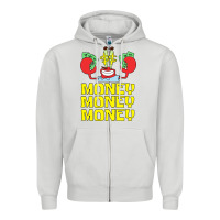 Dove Grey mr krabs love money Zipper Hoodie - artisFamous