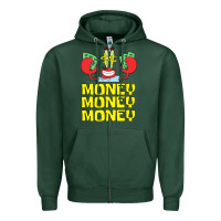 Sports Green mr krabs love money Zipper Hoodie - artisFamous