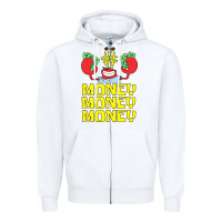 White mr krabs love money Zipper Hoodie - artisFamous