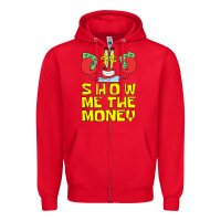Red mr krabs show me the money Zipper Hoodie - artisFamous