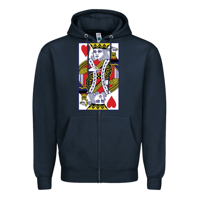 King Of Hearts Zipper Hoodie by artisFamous | Teevron