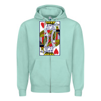 Seafoam king of hearts Zipper Hoodie - artisFamous