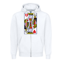White king of hearts Zipper Hoodie - artisFamous