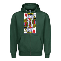 Sports Green king of hearts Zipper Hoodie - artisFamous