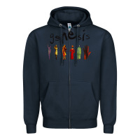 Navy GENESIS Zipper Hoodie - artisFamous
