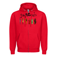 Red GENESIS Zipper Hoodie - artisFamous