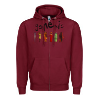 Burgundy GENESIS Zipper Hoodie - artisFamous
