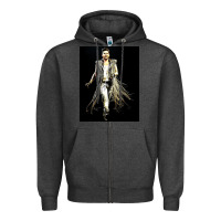 Charcoal Heather adam lambert 01 Zipper Hoodie - artisFamous