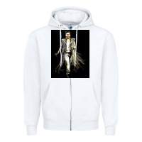 White adam lambert 01 Zipper Hoodie - artisFamous