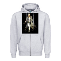 Heather Grey adam lambert 01 Zipper Hoodie - artisFamous